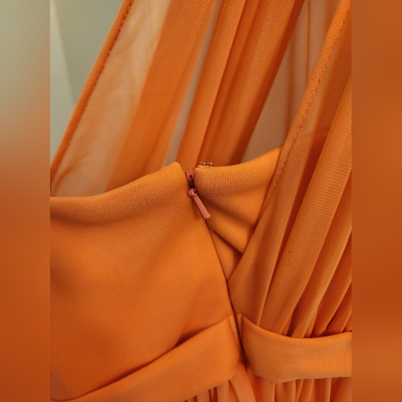 David's Bridal Coral Bridesmaid Dress - Picture 5 of 7